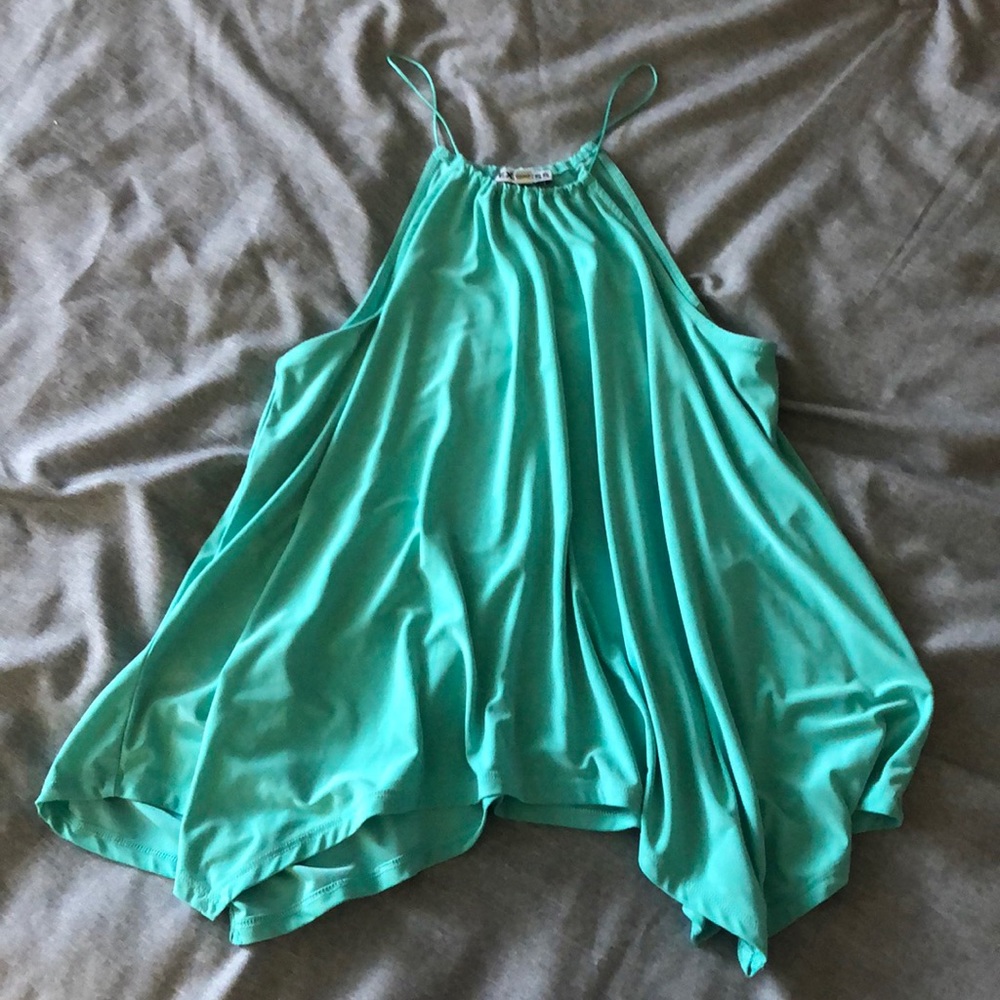 Teal high neck Express tank